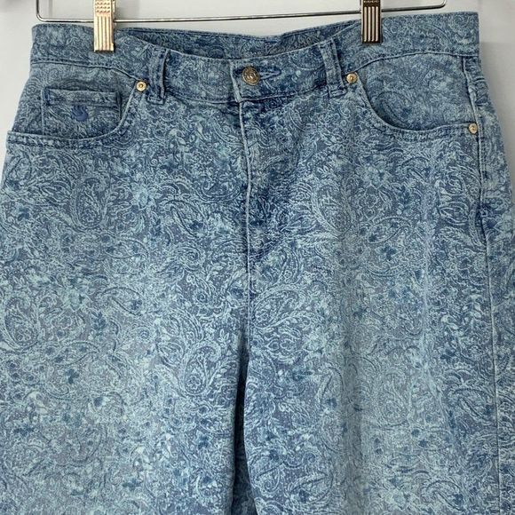 Gloria Vanderbilt print Capri jeans size 10 Women Crop Pockets Stretch 4057 HR - Picture 4 of 7